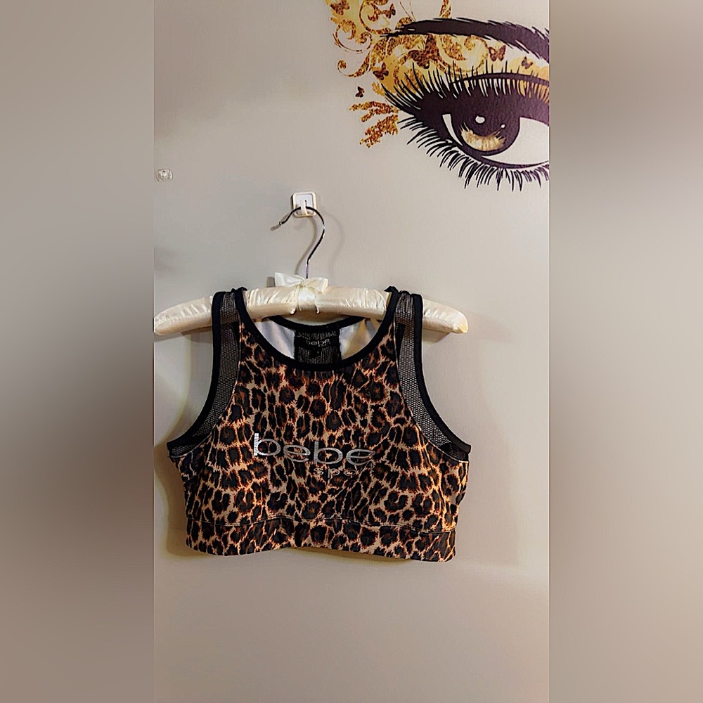 Bebe Sport Leopard Print Sports bra